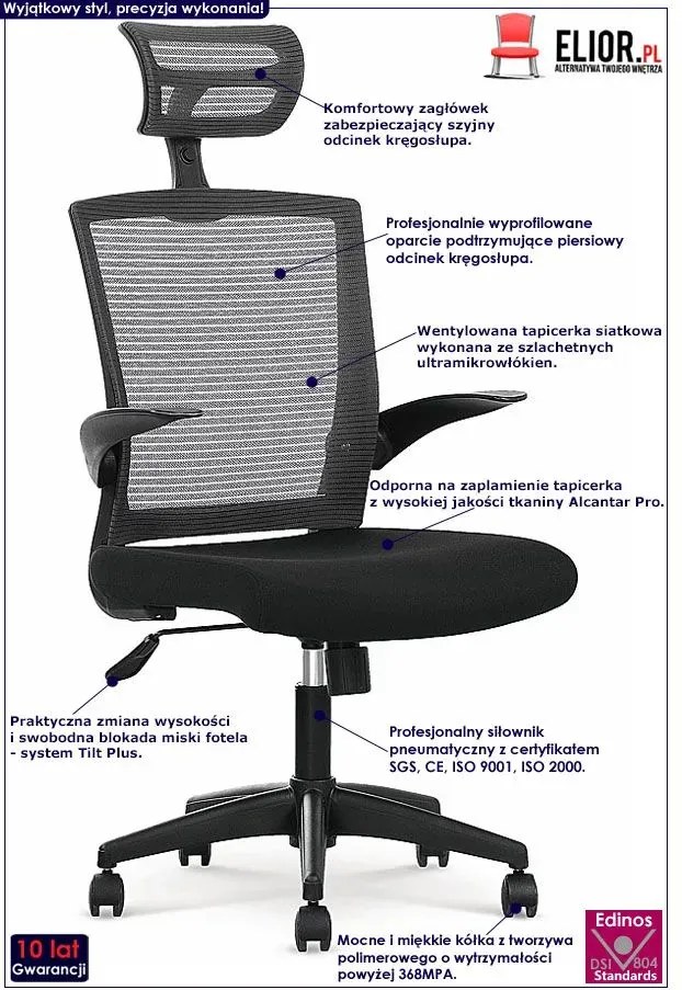 Fotel obrotowy z zagłówkiem G2-F76
