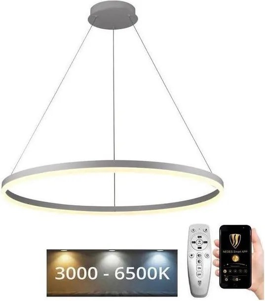 Brilagi - ściemnialny żyrandol LED na lince CIRCLE LED/55W/230V 3000-6500K + z pilotem