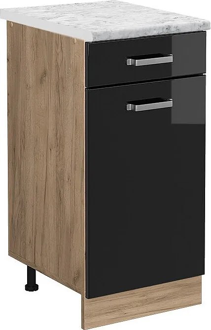 Szafka dolna do kuchni czarny wysoki połysk 40x60x81.6 r-line