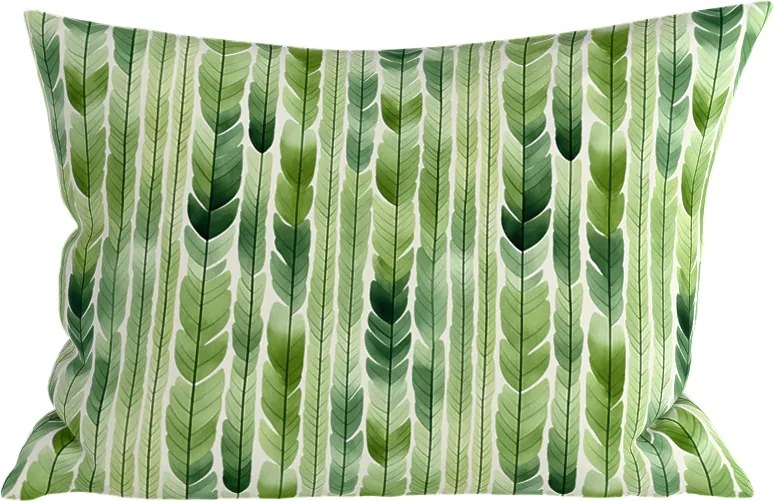 Poliestrowo-bawełniana poszewka na poduszkę GREEN TREES POLY 50x70 cm, zielona