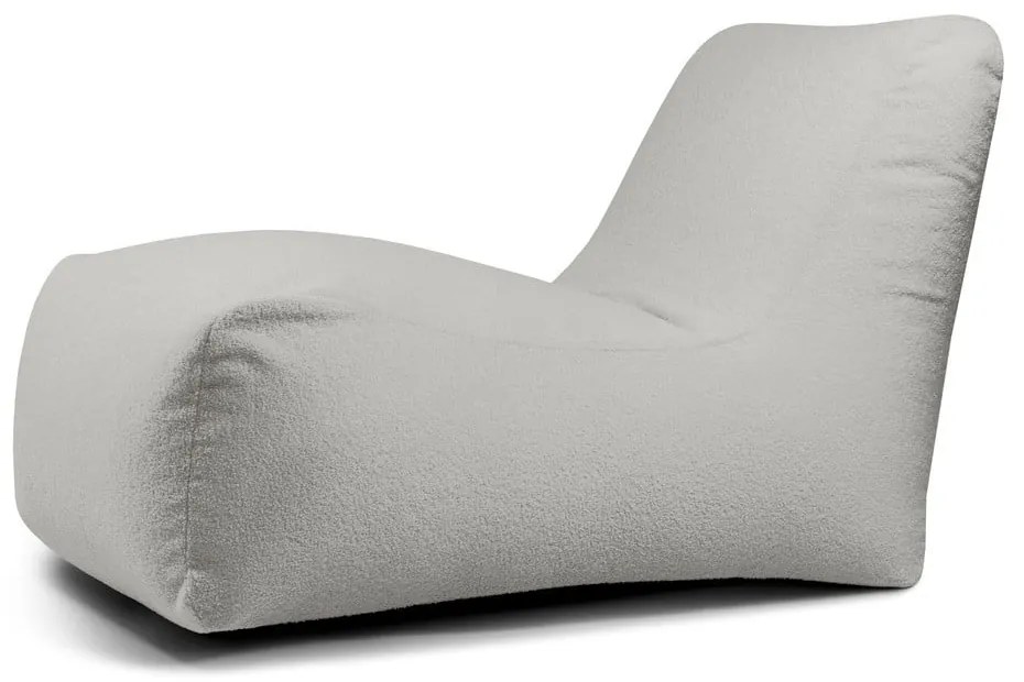 Jasnoszary worek do siedzenia z materiału bouclé Lounge – SLOWDOWN