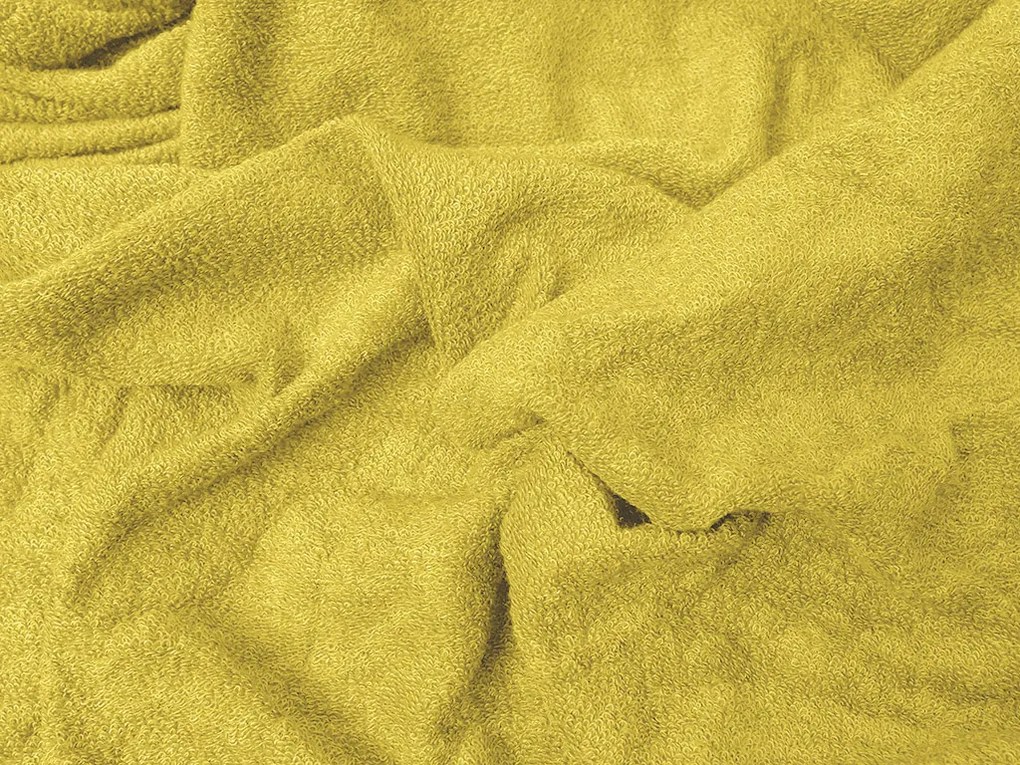 PrzytulneMieszkanie.pl Prześcieradło frotte EXCLUSIVE żółte 200x220 cm