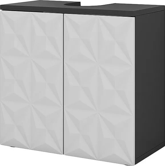 Szafka pod umywalkę czarny 60x30x57 edge