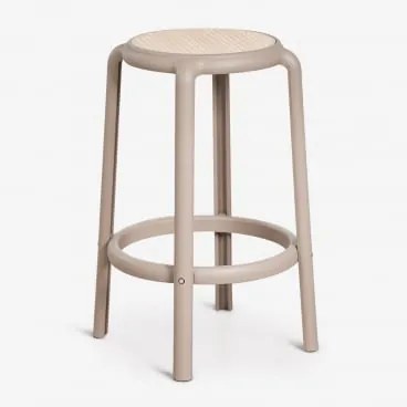 Wysoki Stołek Z Polipropylenu Omara Moka Brown & ↑75 Cm - Sklum