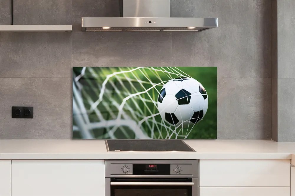 Szkło do Kuchni na Ścianę Piłka w Świetle Bramki