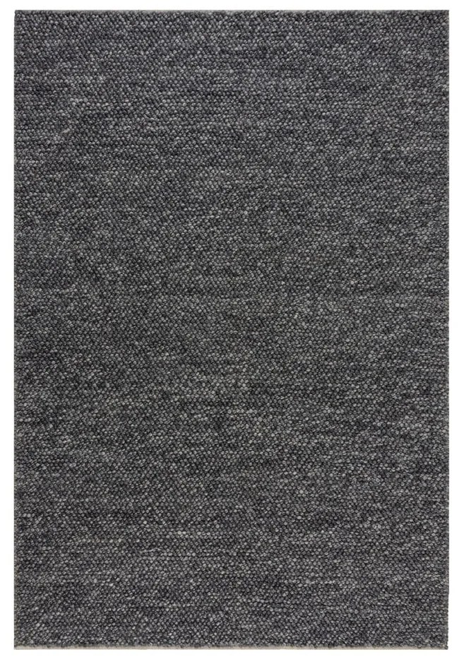 Ciemnoszary dywan z mieszanki wełny tkany ręcznie 120x170 cm Minerals – Flair Rugs