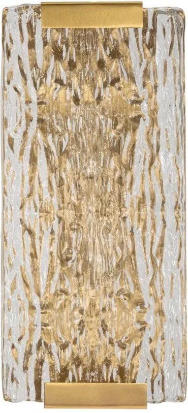 Szklany kinkiet w kolorze złota Oblin – Mauro Ferretti