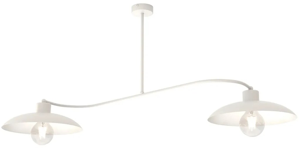 Biała industrialna lampa sufitowa - 5X D136 Z1-E56