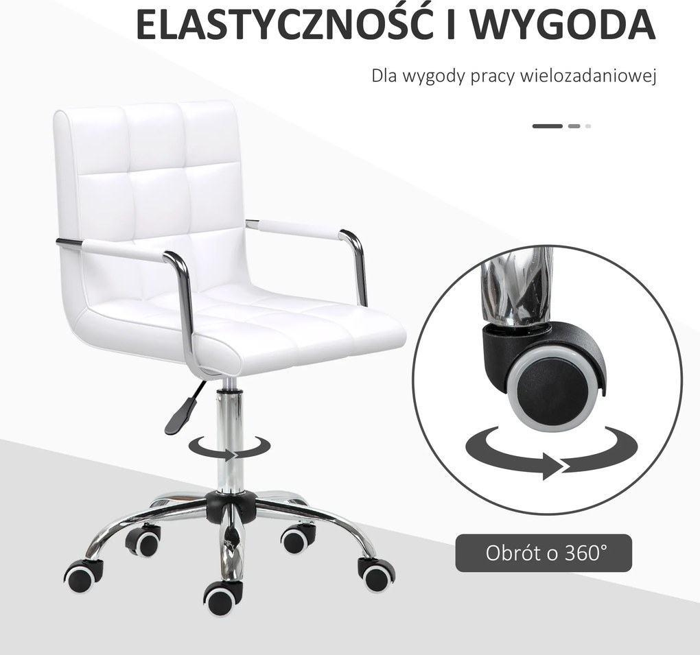 Vinsetto fotel biurowy z masażem i podgrzewaniem podnóżek regulowany ergonomiczny do 120kg brązowy | Aosom PL