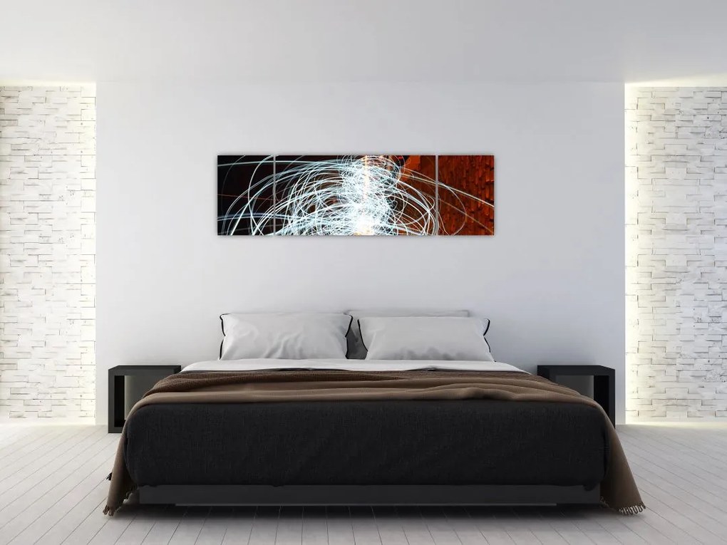 Obraz fal świetlnych (170x50 cm)