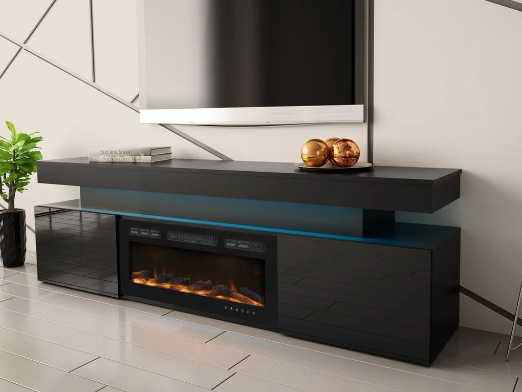 Szafka RTV z kominkiem Lestirola EF 2D 190