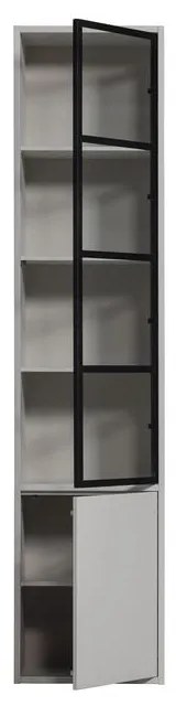 Jasnoszara witryna z litego drewna sosnowego 53x230 cm Basic – vtwonen