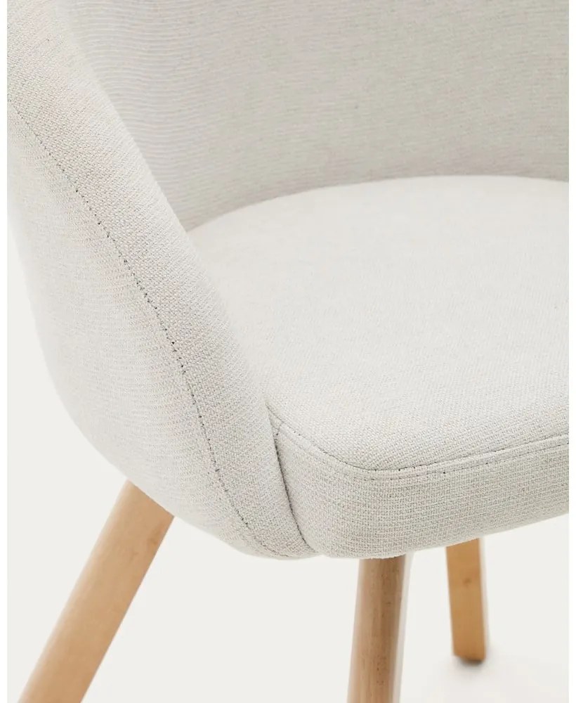 Kremowy tapicerowany fotel jadalniany Marvin – Kave Home