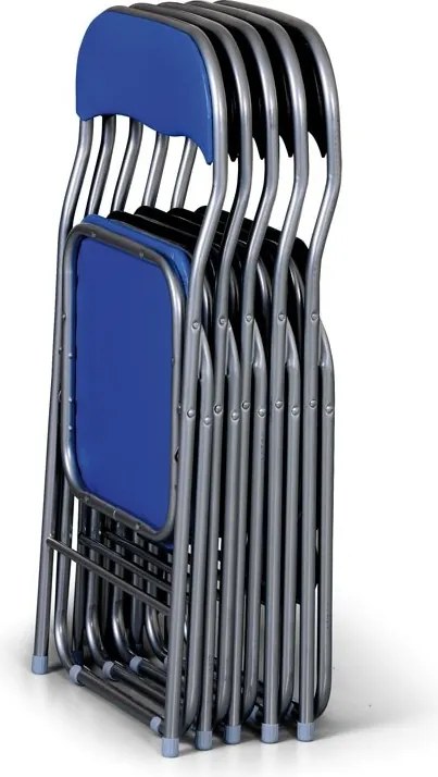 Składane krzesła konferencyjne BRIEFING, 6 szt., niebieske