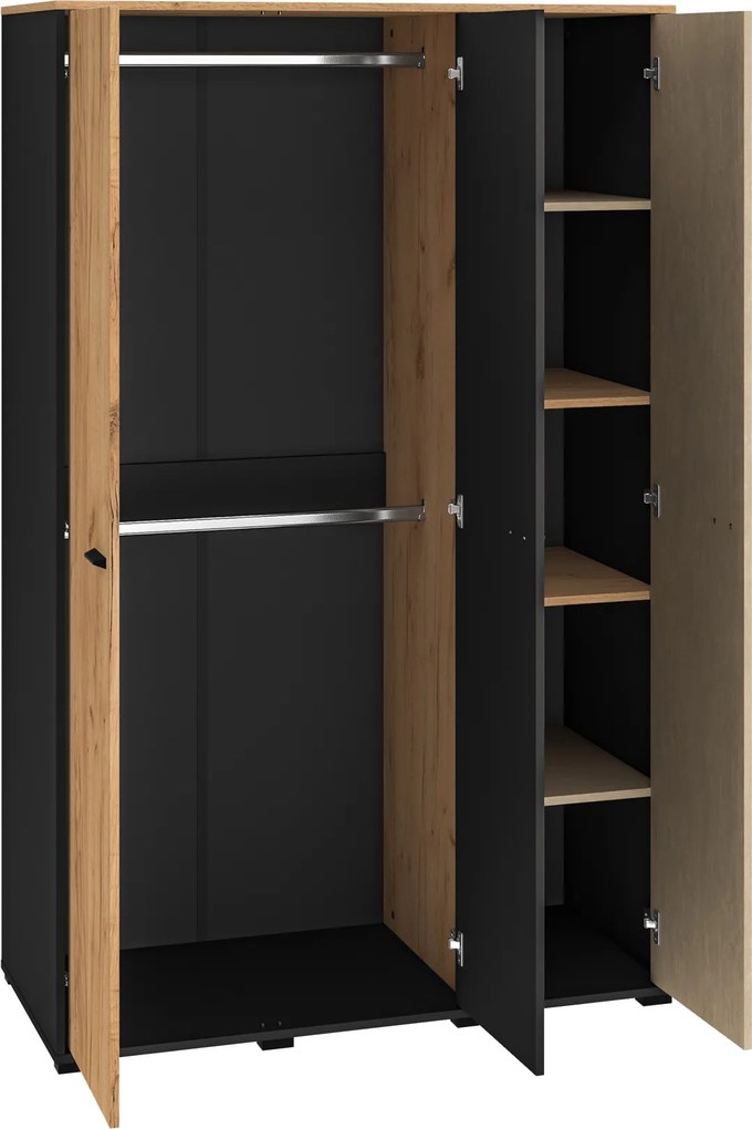 Szafa 120 cm z drążkami i półkami Colt 01 do pokoju młodzieżowego