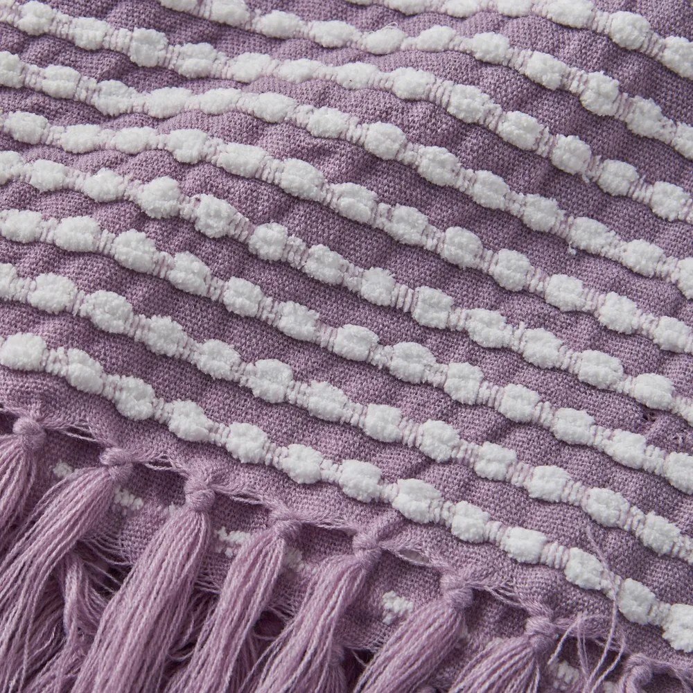 Lawendowy koc 125x150 cm Stab Stitch – Catherine Lansfield