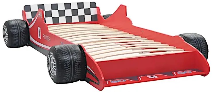 Czerwone Łóżko Dziecięce Auto Wyścigowe 90X200 N1-W13