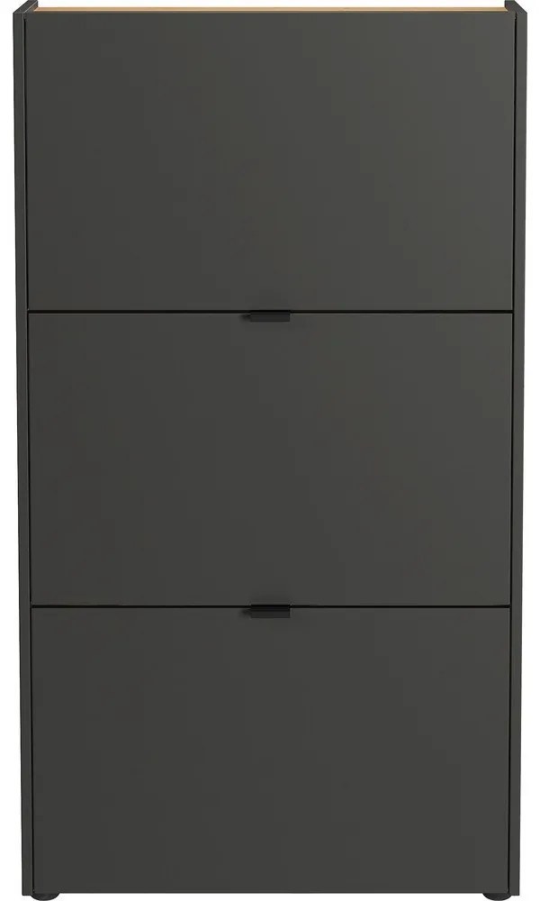 Antracytowy zestaw do przedpokoju 101x200x22 cm Ameca – Germania