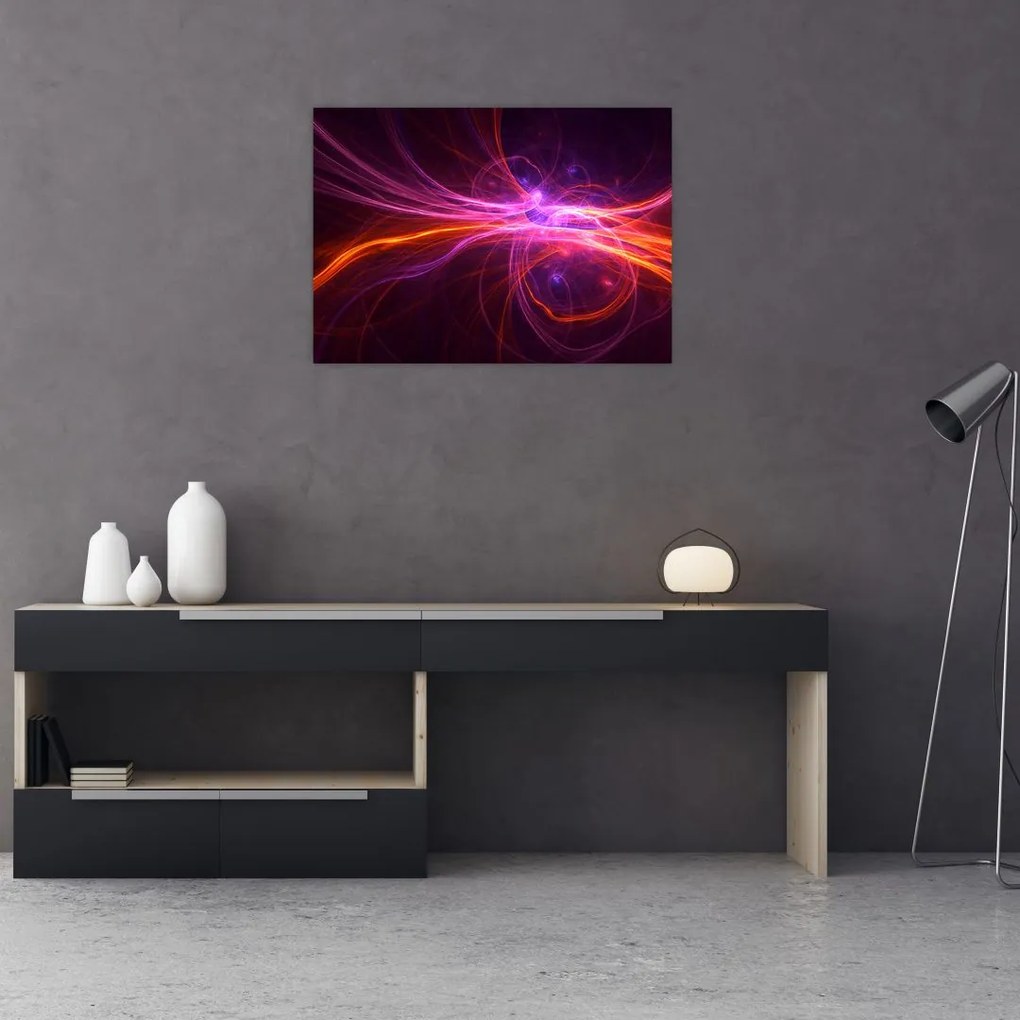 Obraz na szkle - nowoczesna abstrakcja (70x50 cm)