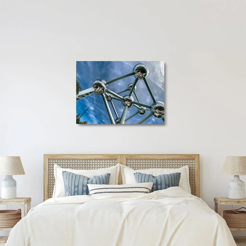 Obraz na szkle - Atomium w Brukseli (70x50 cm)