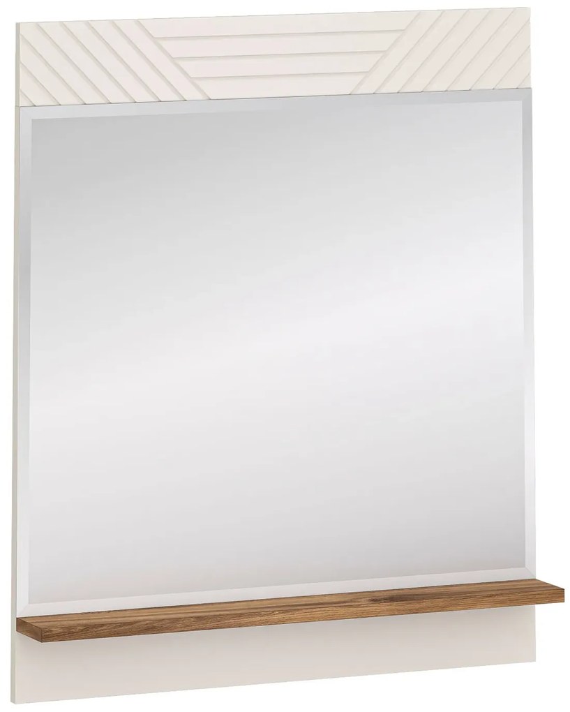 Lustro ścienne do przedpokoju kaszmir + dąb castello A7-R55