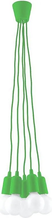 Lampa wisząca DIEGO 5 zielona