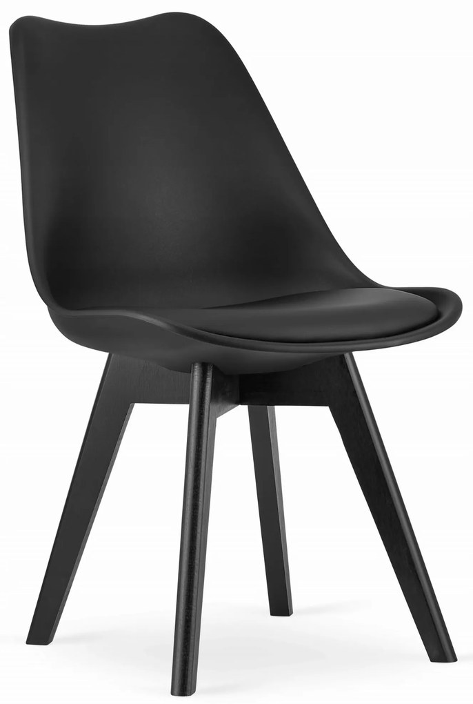 Zestaw stół prostokątny 120x80 craft, czarne nogi + 4 krzesła MARK czarne, czarne nogi