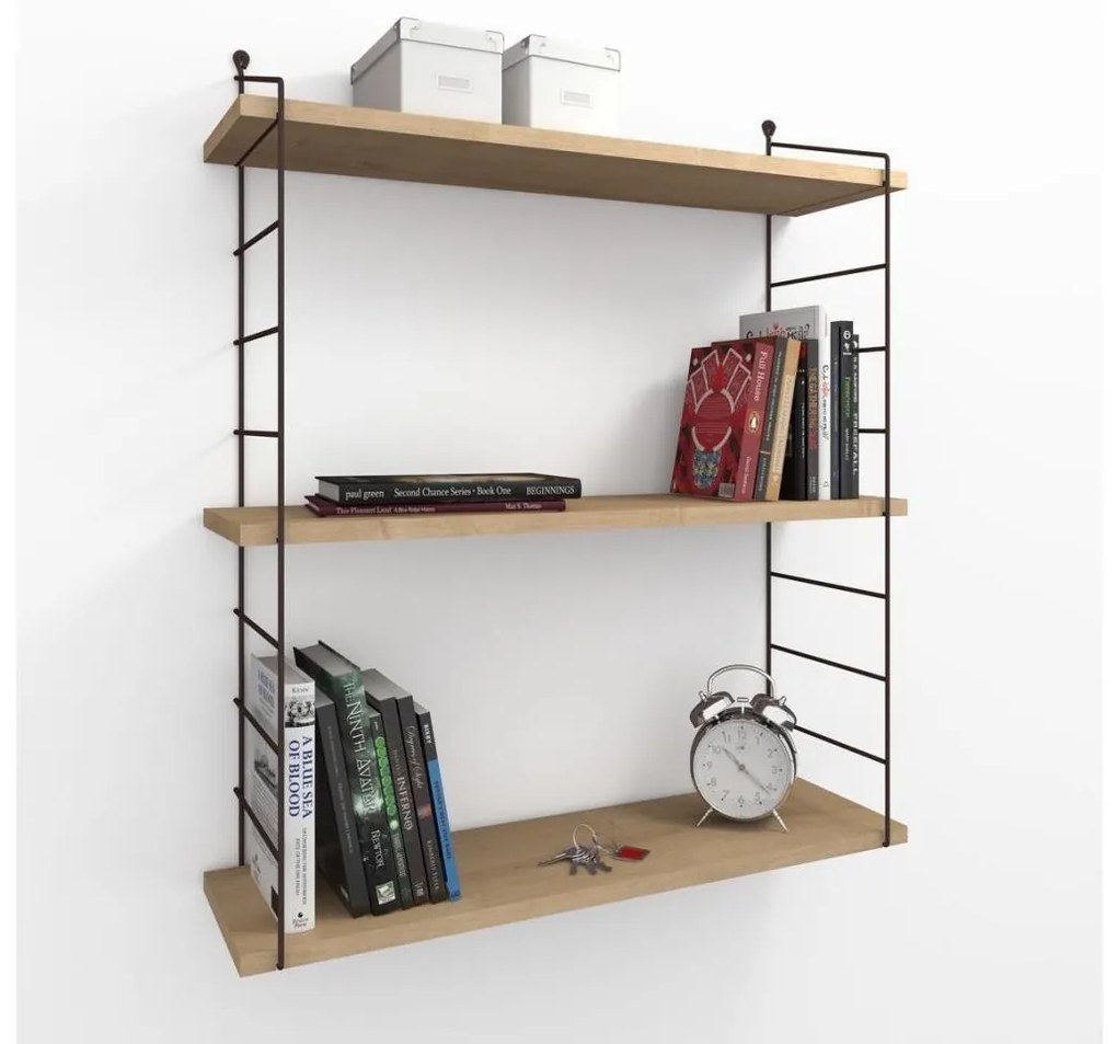 Półka ścienna ARMONI 85x72 cm beżowo-brązowa