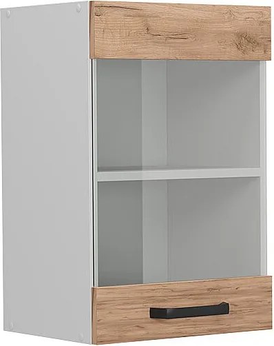 Szklana szafka kuchenna złoty dąb energetyczny 40x31x60 r-line