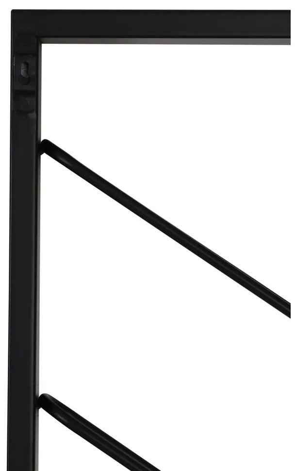 Czarny wiszący metalowy regał na wino liczba butelek 8 36x160x6 cm Malbeo – Light & Living