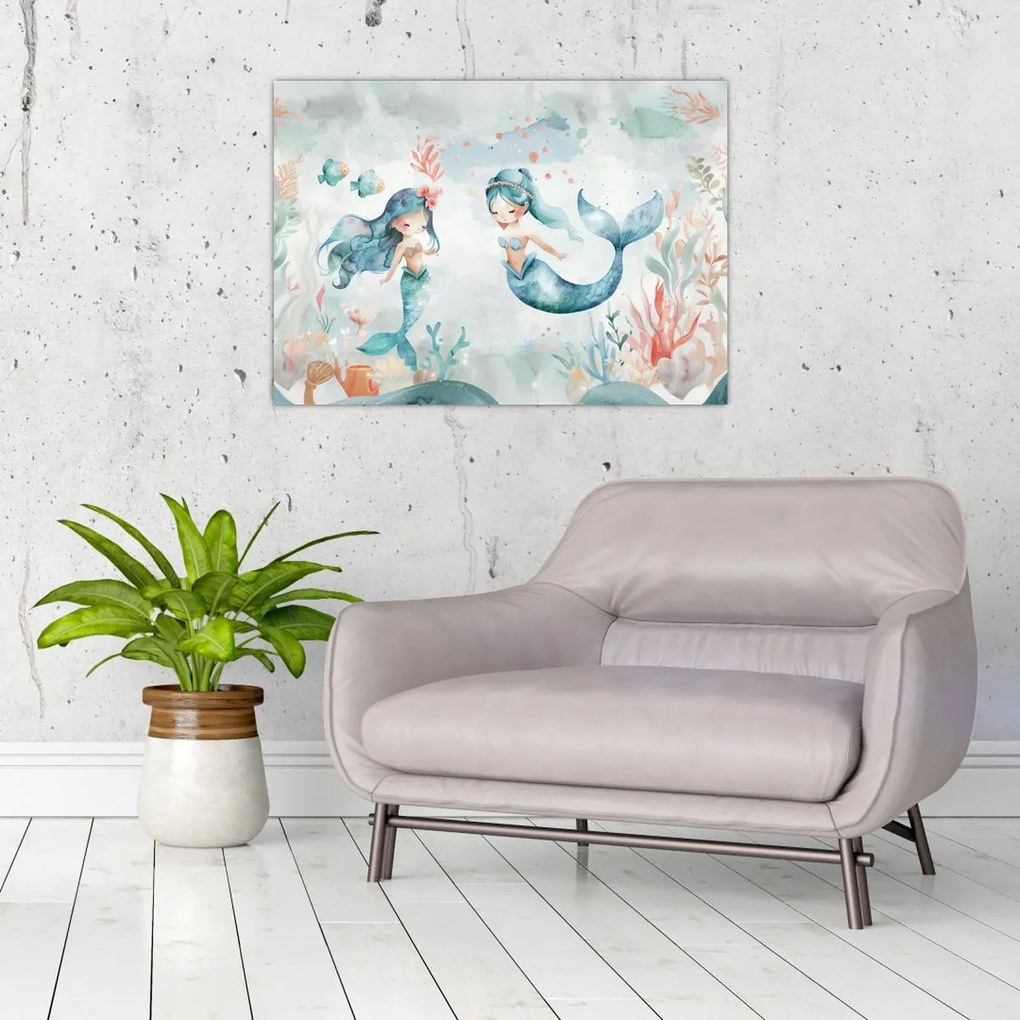Obraz na szkle - Syreny (70x50 cm)