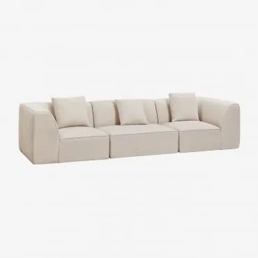 Sofa Modułowa Tapicerowana Cardea 3-częściowa Kremowo-beżowy Szenil - Sklum