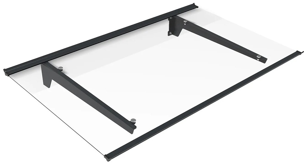 Daszek  aluminiowa nad drzwi 150 x 90 cm pochyła - antracytowa - DALEPO