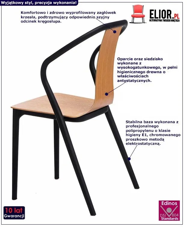 Nowoczesne drewniane krzesło do jadalni Z6-H92