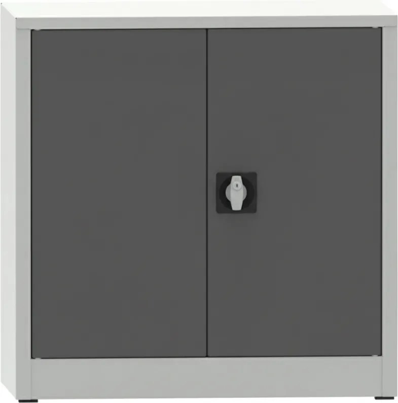 Warsztatowa szafa półkowa na narzędzia KOVONA JUMBO, 1 półka, spawana, 800 x 600 x 800 mm, szara / ciemnoszara