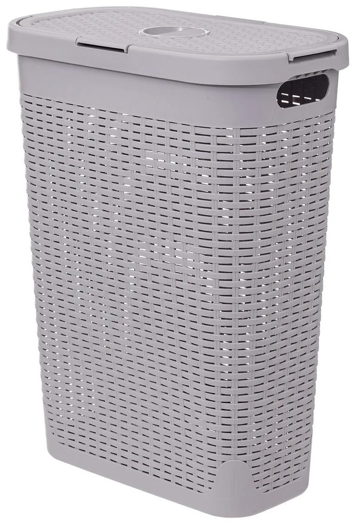 Wysoki kosz na pranie z plastiku, 40 l
