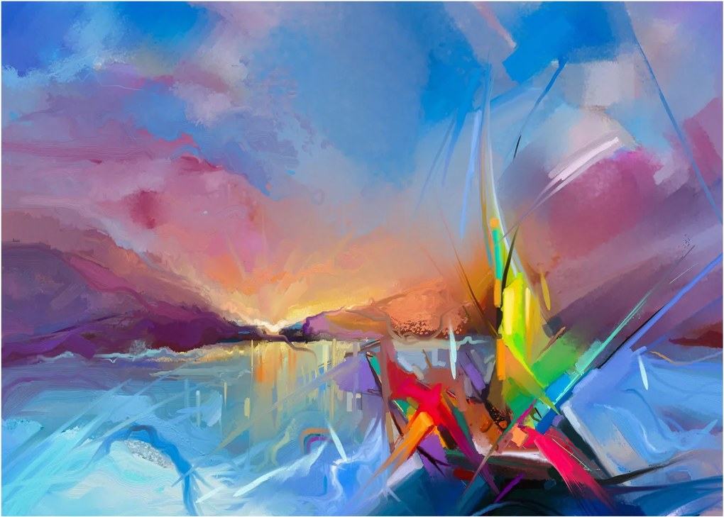 Obraz na szkle - Zachód słońca (70x50 cm)