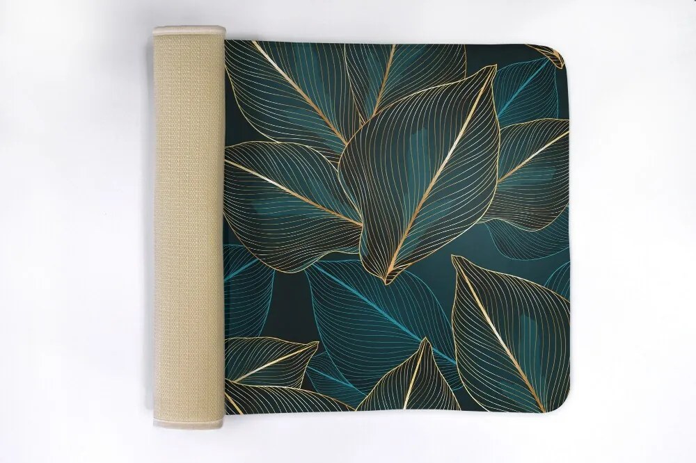 Dywanik łazienkowy Dywanik łazienkowy liście rośliny