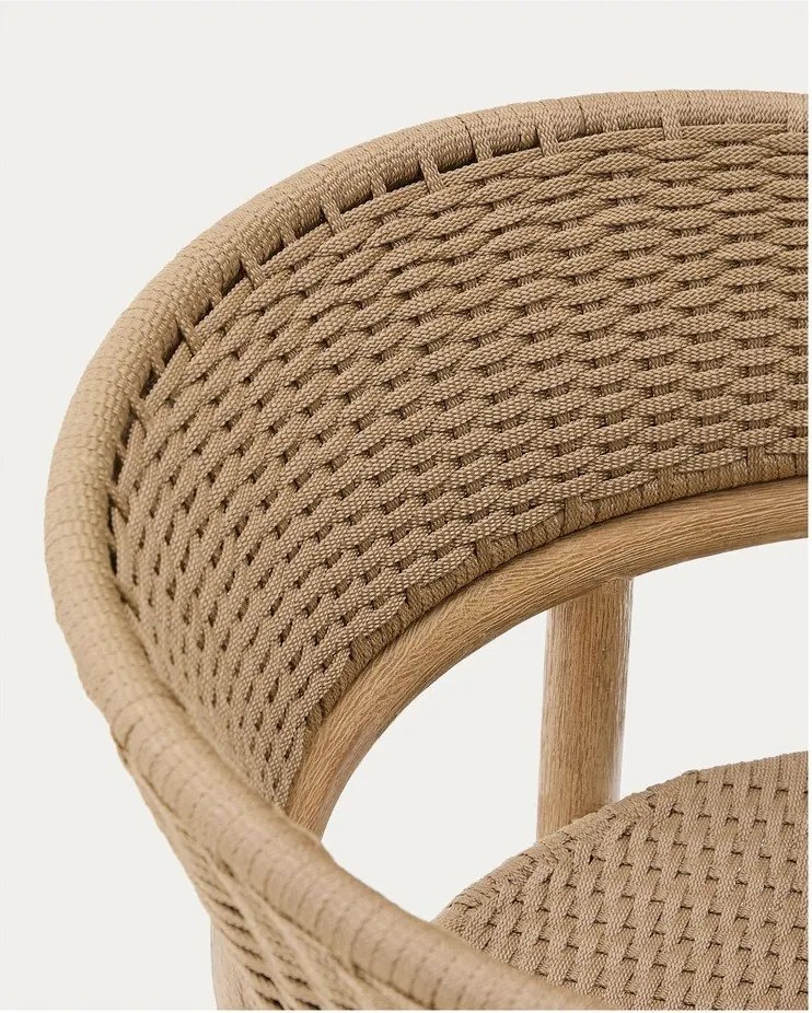 Drewniane krzesło ogrodowe w naturalnym kolorze Arinella – Kave Home