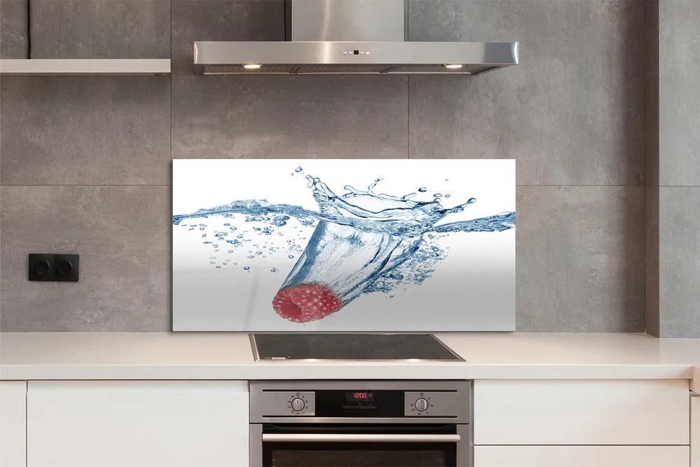 Szklany Panel Malina w Wodzie