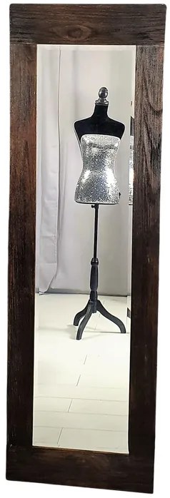 Lustro, brązowa, drewniana rama, styl rustykalny.169x59cm