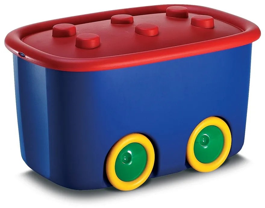 Niebieski plastikowy pojemnik dziecięcy 58x39x32 cm Funny Box – KIS