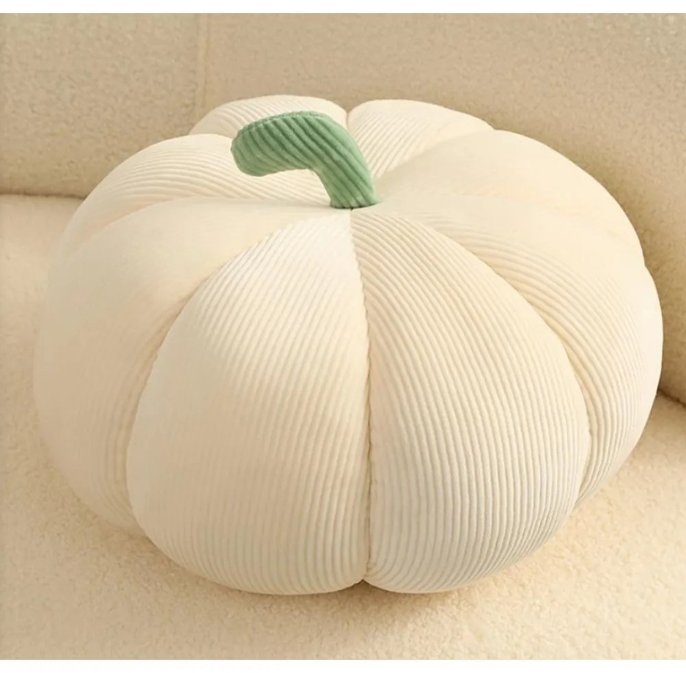 Poduszka do siedzenia w kształcie dyni PUMPKIN 55 cm, kremowa