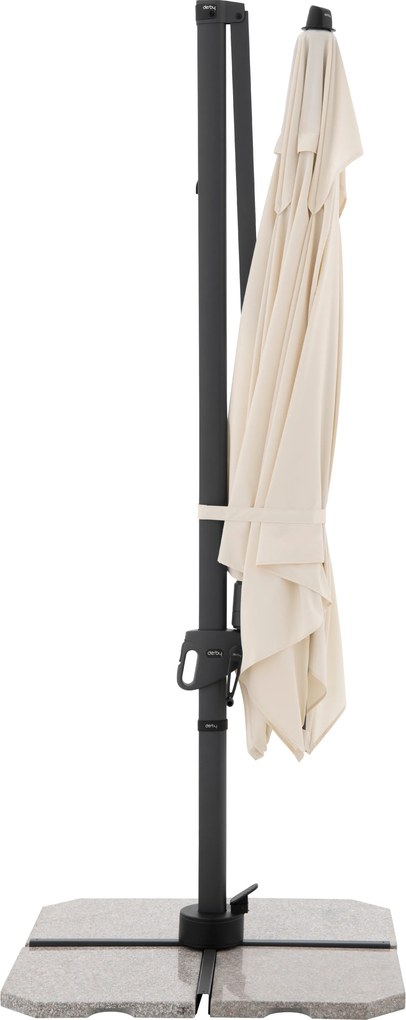 DERBY DX 280 x 280 cm – parasol ogrodowy z boczną nogą - Towar z drobną wadą (S332)