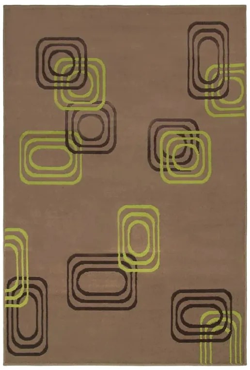 Dywan nowoczesny Kwadraty jasny brąz 160 cm x 225 cm