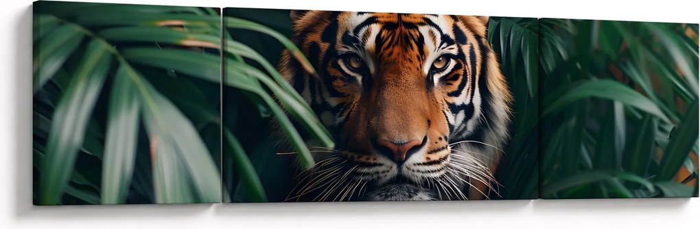 Obraz - Portret tygrysa w dżungli (170x50 cm)
