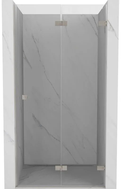 Mexen Lunar-F drzwi prysznicowe składane prawe 55 cm, transparent, nikiel szczotkowany - 836-055-000-97-00-P