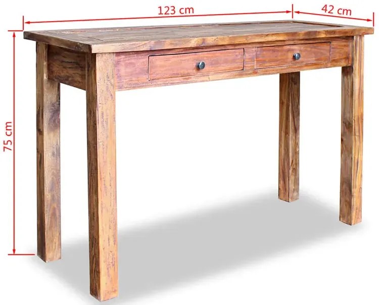 Drewniana konsola z szufladami M3-P31
