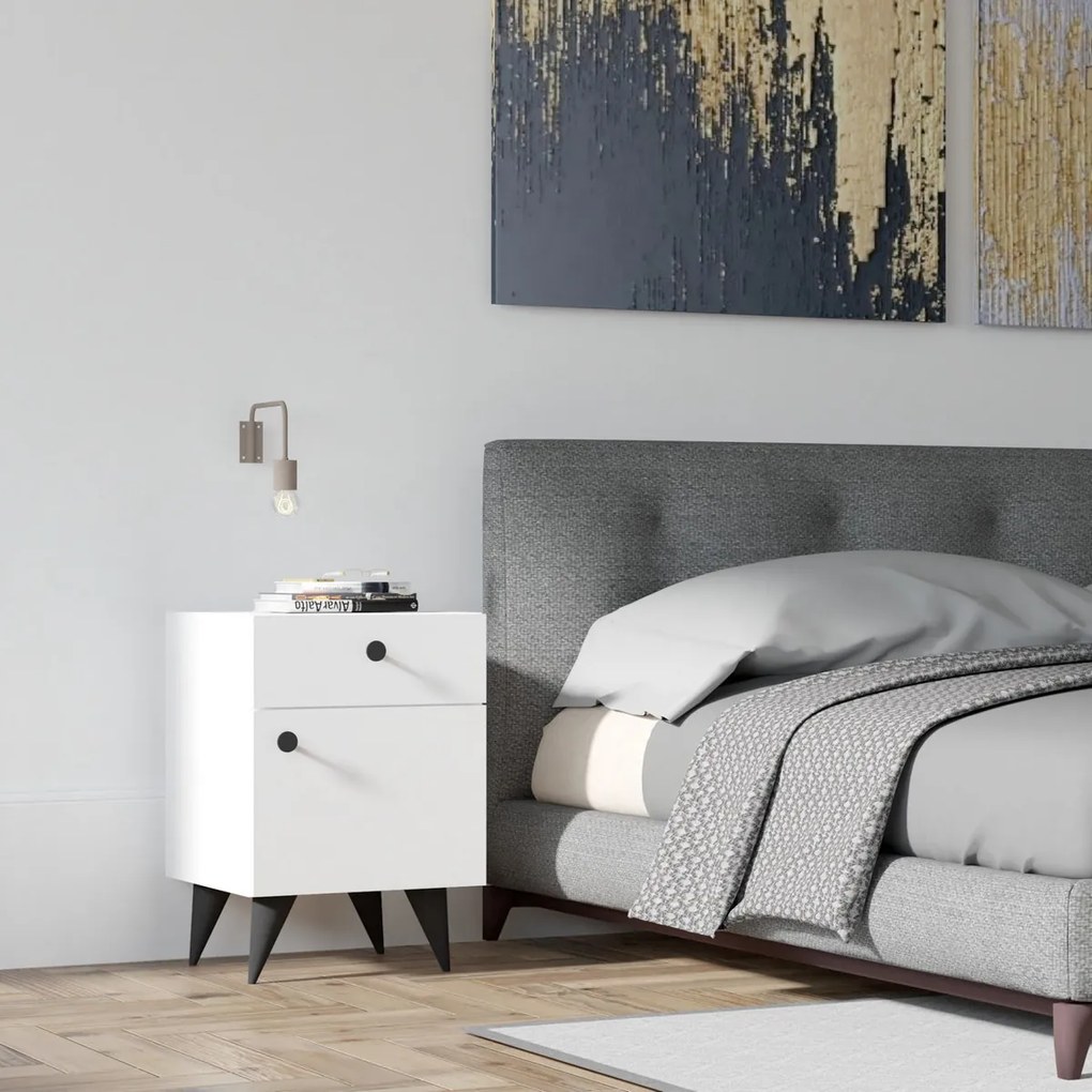 Stolik nocny Pila White