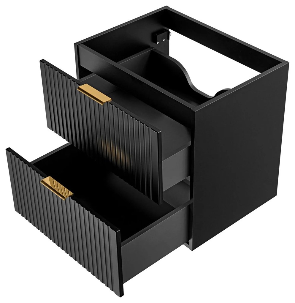 Szafka podumywalkowa czarna mat 60 x 46 cm ASTROS Black